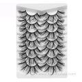 mixed 7 pairs 25mm long fluffy fake eyelashes